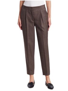 Brown wool Akris Punto pants size 14
